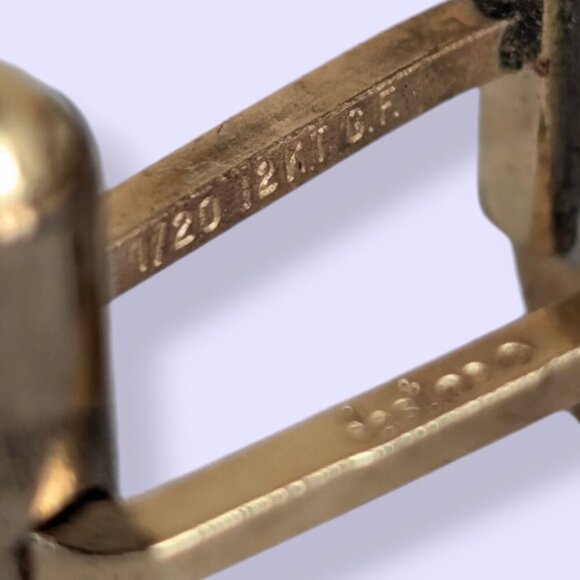 Vintage Destino Single 12K GF Cufflink - Picture 4 of 5